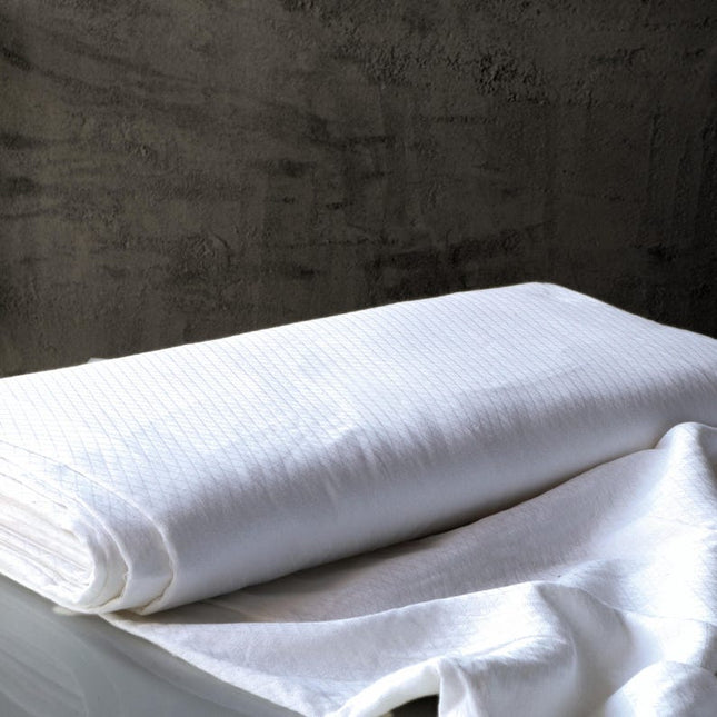 Tissu dobby en chanvre extra large, teintable, 112 pouces de large, 137 g/m²