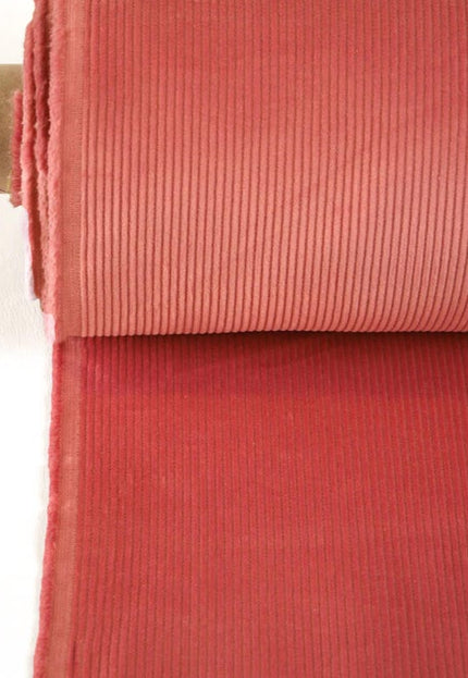 Organic Cotton Orange Corduroy Fabric, 13 Wales, 58" Wide, 330 GSM, Soft Upholstery & Crafts Material