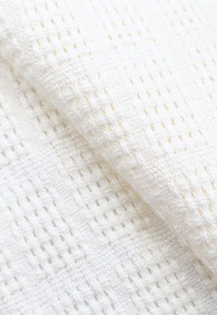 Tissu Dobby à pois en coton biologique RFD au mètre, 45 pouces de large, 332 g/m²