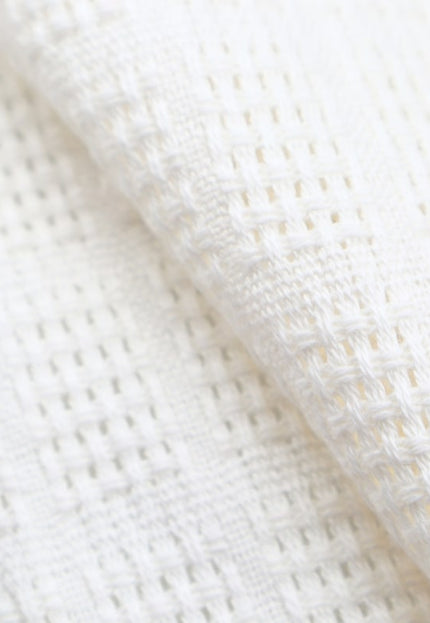 Tissu Dobby à pois en coton biologique RFD au mètre, 45 pouces de large, 332 g/m²