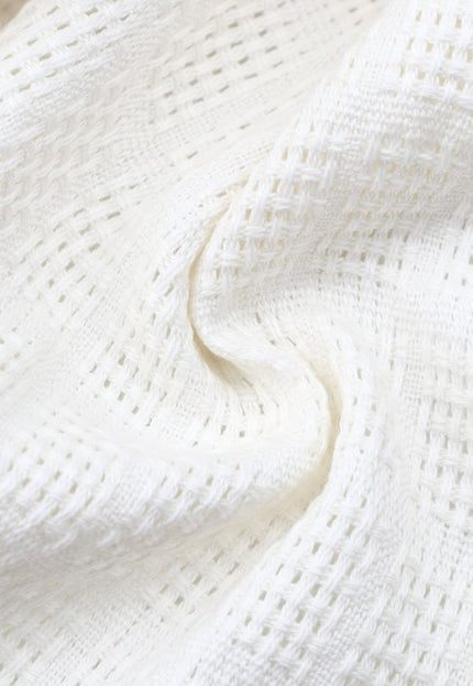 Tissu Dobby à pois en coton biologique RFD au mètre, 45 pouces de large, 332 g/m²