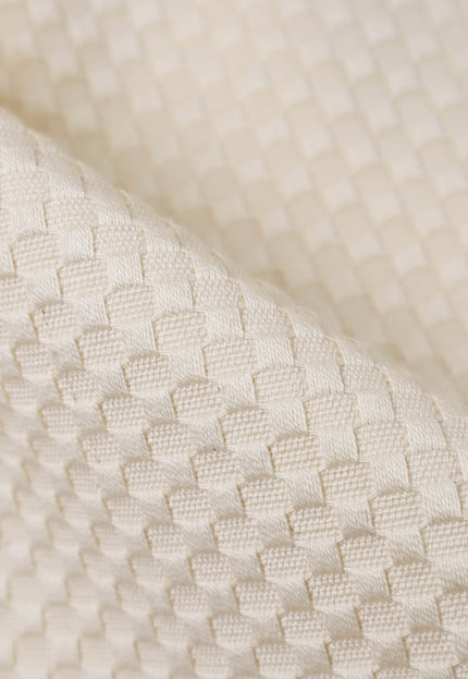 Tela dobby de panal de algodón puro, color greige, 45 pulgadas de ancho, 245 g/m²