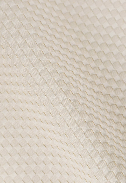 Tela dobby de panal de algodón puro, color greige, 45 pulgadas de ancho, 245 g/m²