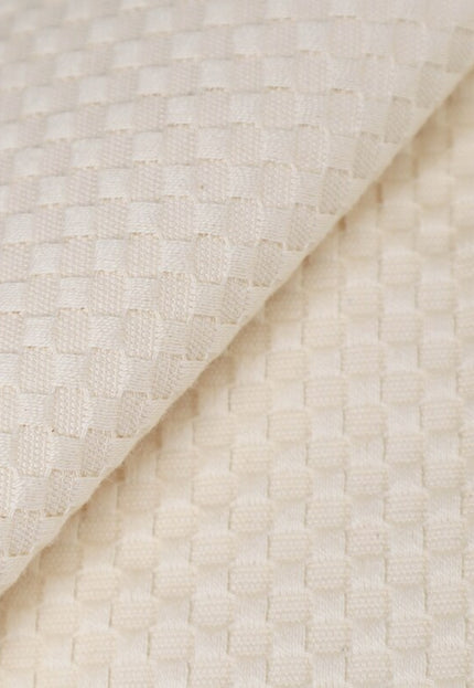 Tela dobby de panal de algodón puro, color greige, 45 pulgadas de ancho, 245 g/m²