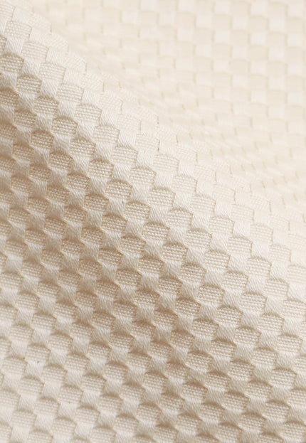 Tela dobby de panal de algodón puro, color greige, 45 pulgadas de ancho, 245 g/m²