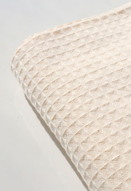 Tela dobby de algodón orgánico con diseño de panal, por yarda, 58 pulgadas de ancho, 190 g/m²