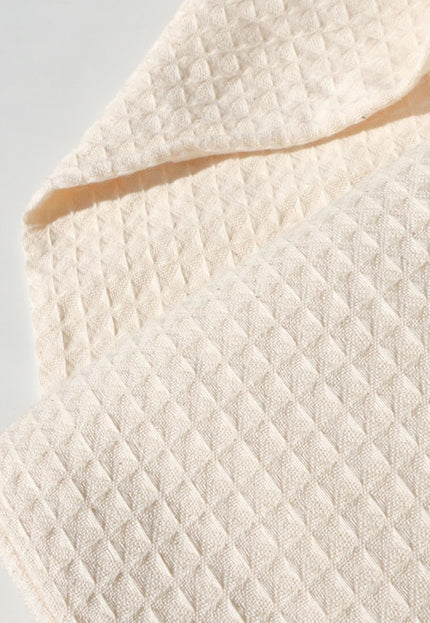 Tela dobby de algodón orgánico con diseño de panal, por yarda, 58 pulgadas de ancho, 190 g/m²