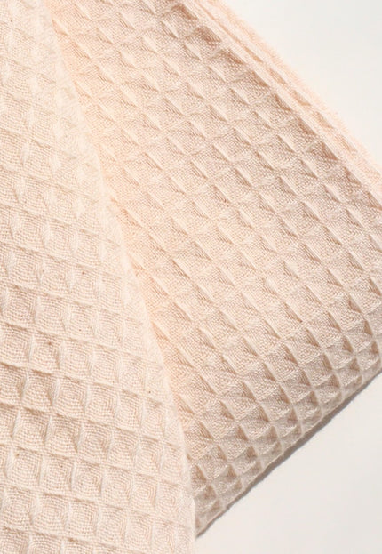 Tela dobby de algodón orgánico con diseño de panal, por yarda, 58 pulgadas de ancho, 190 g/m²