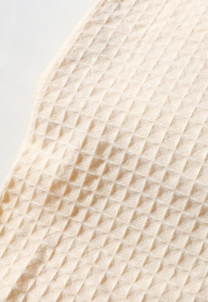 Tela dobby de algodón orgánico con diseño de panal, por yarda, 58 pulgadas de ancho, 190 g/m²