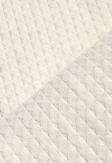 Tela dobby de algodón orgánico con diseño de panal, por yarda, 58 pulgadas de ancho, 190 g/m²