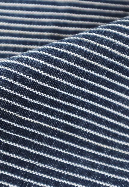 Telar manual de mezcla de lana de yak negra y algodón con rayas blancas, tela por yarda, 40s/2 hilos, 237 GSM, 45 pulgadas de ancho