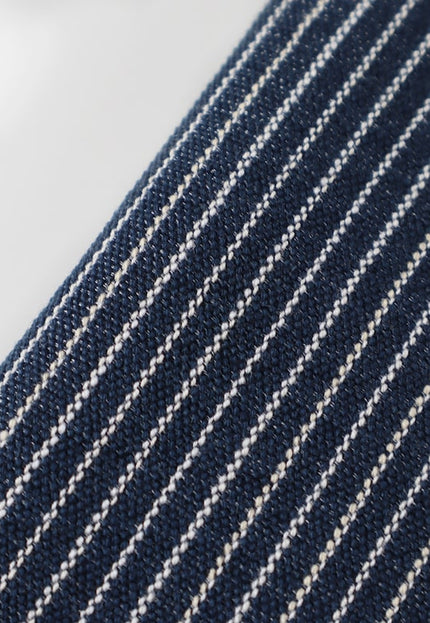 Telar manual de mezcla de lana de yak negra y algodón con rayas blancas, tela por yarda, 40s/2 hilos, 237 GSM, 45 pulgadas de ancho