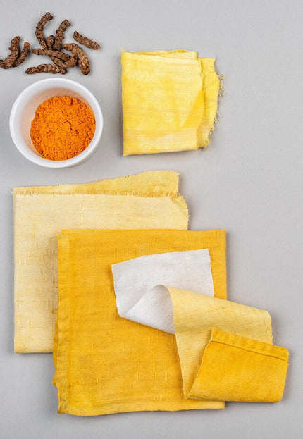 Naturally Dyed 3-ply Hemp Samples, 11 A4 inch swatches