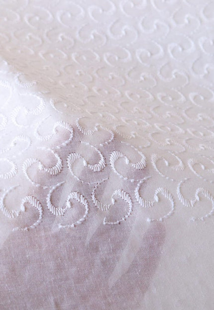 RFD Organic Cotton Schiffli Fabric by the yard, 48 inches wide, 123 GSM