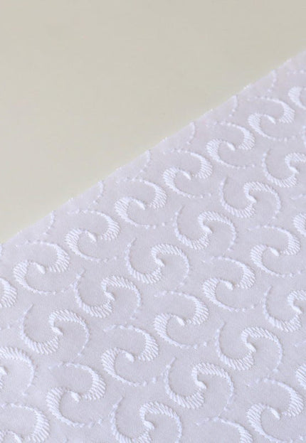 RFD Organic Cotton Schiffli Fabric by the yard, 48 inches wide, 123 GSM