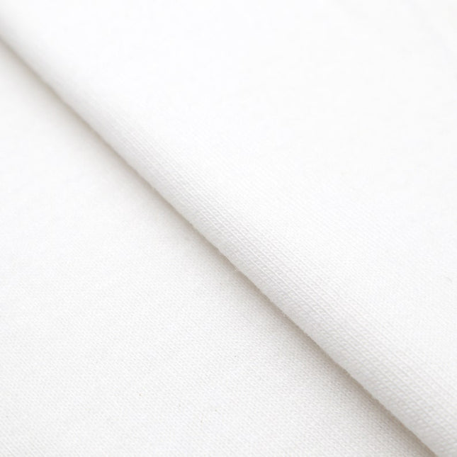 Dyeable Organic Cotton Single Jersey Knit Fabric by the yard, 36 inches wide, 410 GSM, 5% Lycra Spandex
