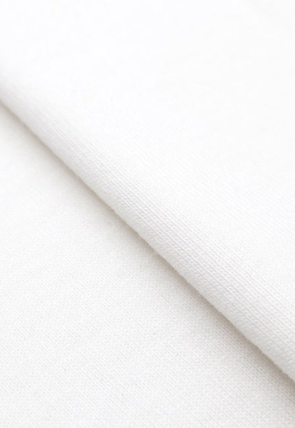 Dyeable Organic Cotton Single Jersey Knit Fabric by the yard, 36 inches wide, 410 GSM, 5% Lycra Spandex