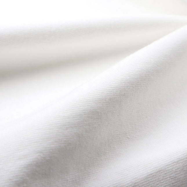 Dyeable Organic Cotton Single Jersey Knit Fabric by the yard, 36 inches wide, 410 GSM, 5% Lycra Spandex