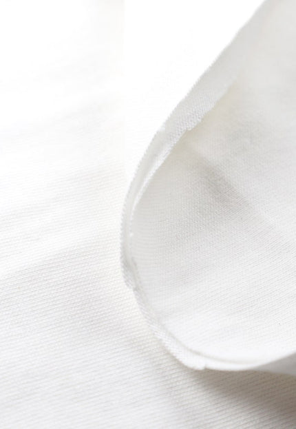 Dyeable Organic Cotton Single Jersey Knit Fabric by the yard, 36 inches wide, 410 GSM, 5% Lycra Spandex