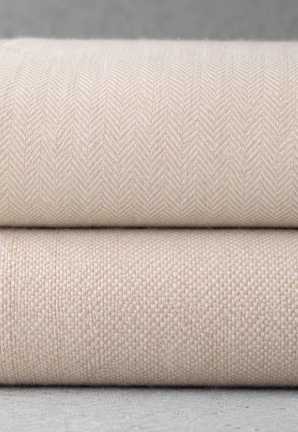 Beige Tweed Fabric, 320 GSM Medium - Heavy weight Tweed, 56" wide