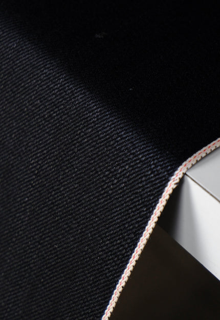 Japanese Black Selvedge Denim Fabric - 33" Wide, 396 GSM (12.5oz)