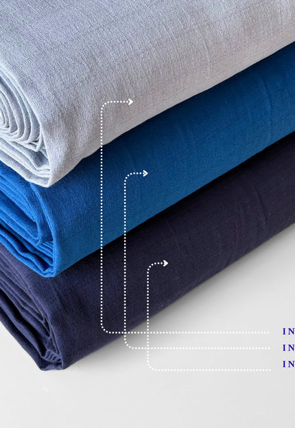 Textured Criss-Cross Cotton-Linen Dobby Fabric, 58" Wide, 160 GSM