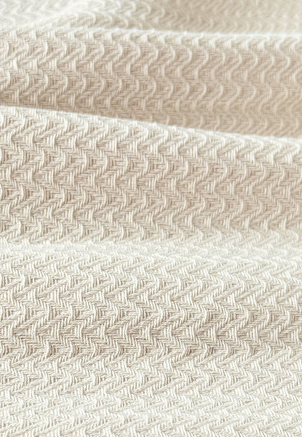 Handwoven Wool-Cotton Double Herringbone Fabric, 300 GSM, 46" Wide