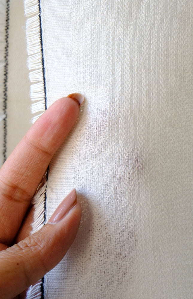Indigo Hemp Herringbone Fabric with Black Selvedge | 54" wide | 240 GSM