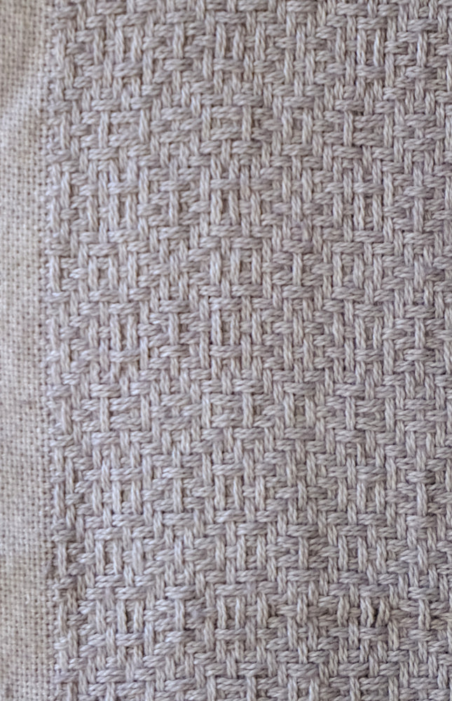 Zen Grid Weave Wool - Cotton Blended Fabric by the yard | 300 GSM | 54” Wide