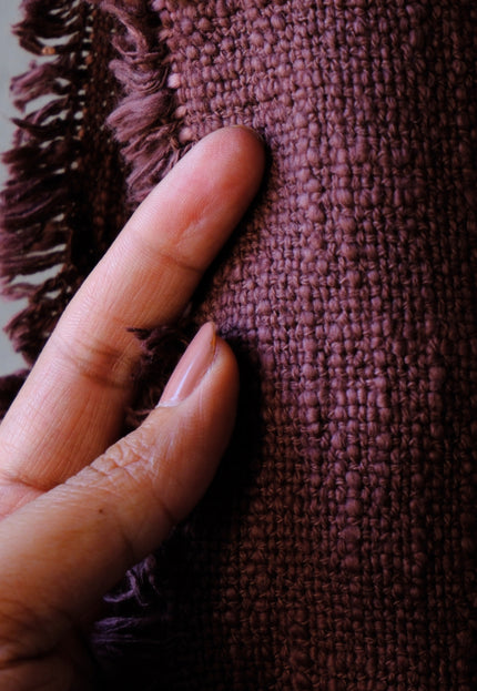 Handwoven Wool–Cotton Blend Slub Fabric | 270 GSM | 52” Wide