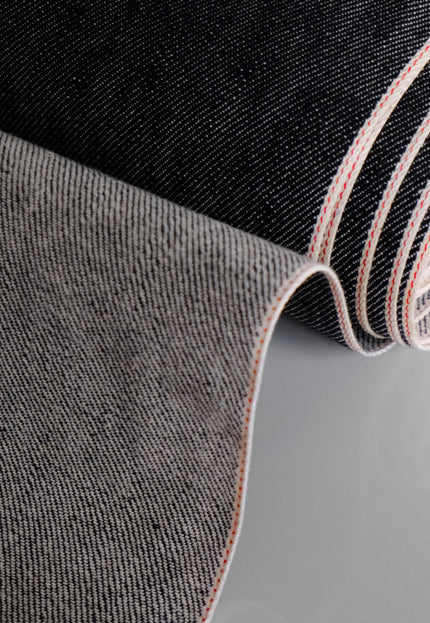 Japanese Black Selvedge Denim Fabric - 33" Wide, 396 GSM (12.5oz)