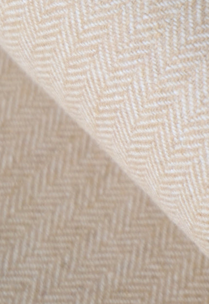 Beige Tweed Fabric, 320 GSM Medium - Heavy weight Tweed, 56" wide