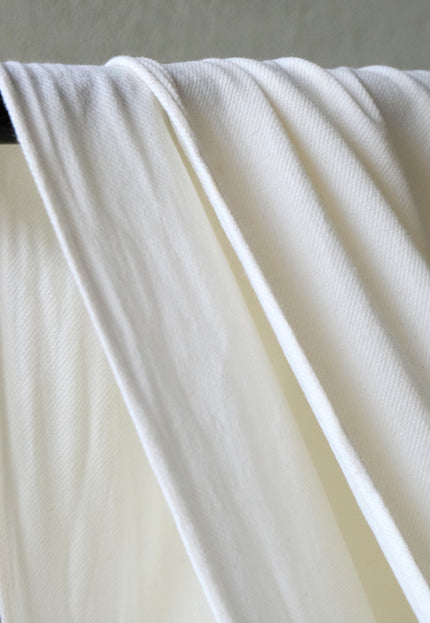 Merino Wool Cotton Twill Fabric, 150 GSM Lightweight Blend, 50” Wide