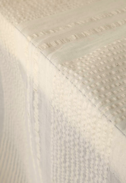 Greige Cotton Seersucker Fabric | 58" Wide | 119 GSM