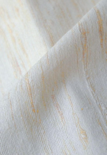 Handwoven Eri Silk Fabric by the Yard | Natural Ivory Peace Silk | 44” Wide | 220 GSM