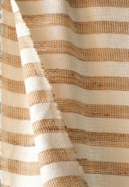 Handloom Eri Silk Fabric with Silk Pile Stripes | 44” Wide | 125 GSM