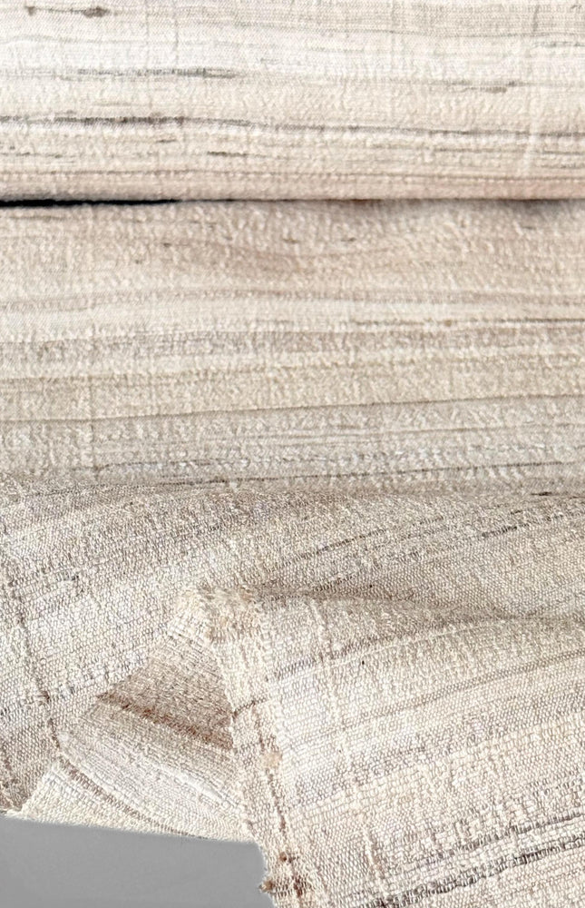 Handwoven Tussar Silk Fabric by the Yard | Wild Silk | 44” Wide | 190 GSM