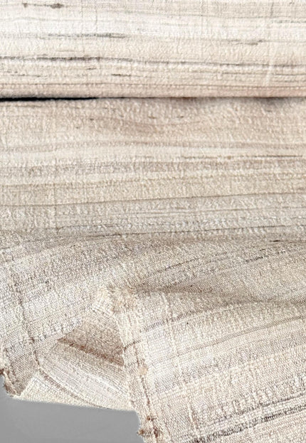 Handwoven Tussar Silk Fabric by the Yard | Wild Silk | 44” Wide | 190 GSM