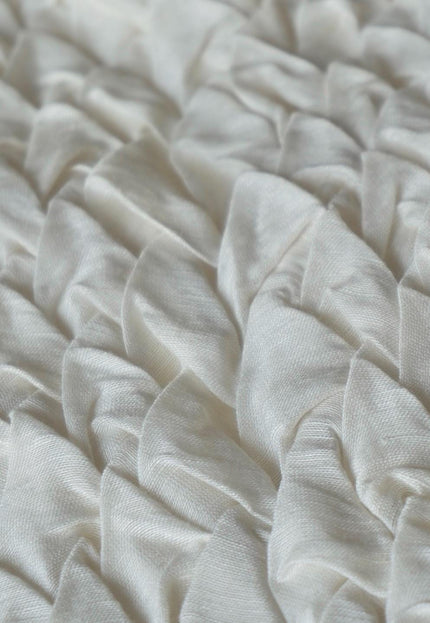 Hand-Tufted Mulberry Silk Fabric, Sculpted Textured Silk, 200 GSM, 22" Wide