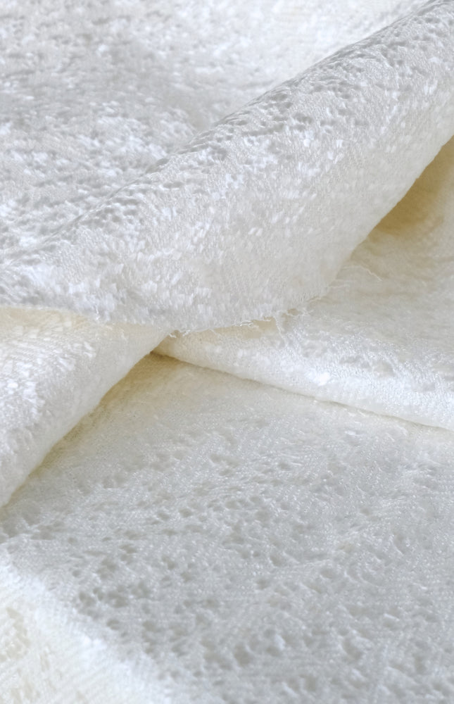 Linen + Merino Wool Moss-Textured Jacquard Fabric | 350 GSM | 48” Wide