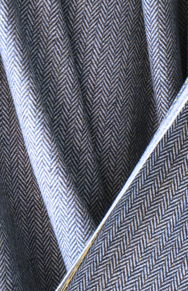 Harris-Style Wool Herringbone Tweed Fabric, 58" Wide, 420 GSM