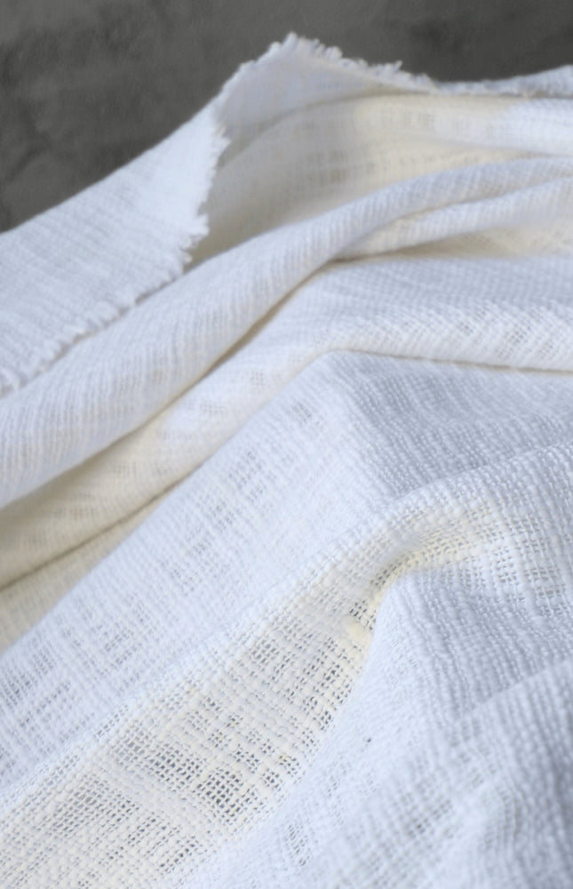 Handwoven Wool–Cotton Blend Slub Fabric | 270 GSM | 52” Wide