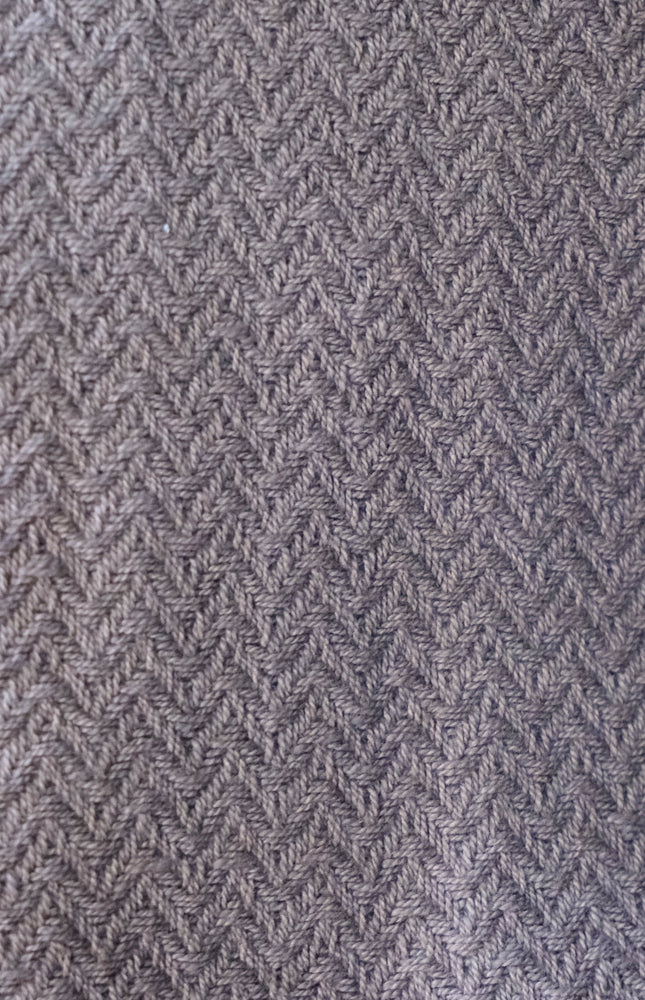 Handwoven Wool-Cotton Double Herringbone Fabric, 300 GSM, 46" Wide