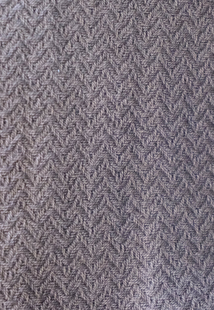 Handwoven Wool-Cotton Double Herringbone Fabric, 300 GSM, 46" Wide