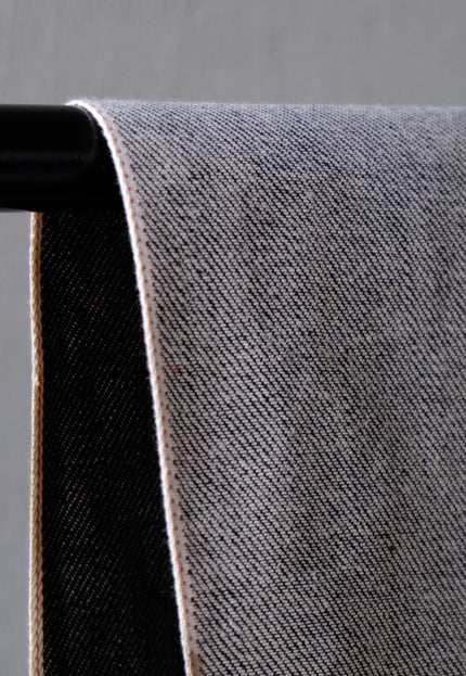 Japanese Black Selvedge Denim Fabric - 33" Wide, 396 GSM (12.5oz)