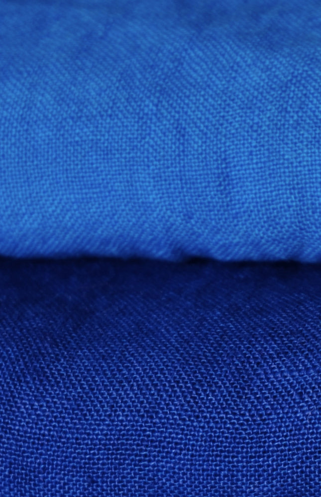 Pure Indigo Linen Fabric: 170 GSM, 45" Wide - By The Yard