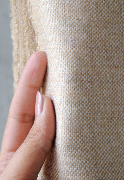 Beige Tweed Fabric, 320 GSM Medium - Heavy weight Tweed, 56" wide