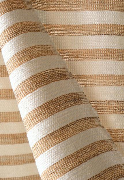 Handloom Eri Silk Fabric with Silk Pile Stripes | 44” Wide | 125 GSM
