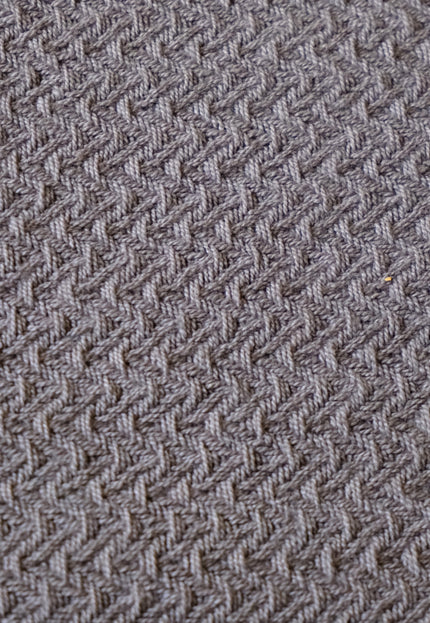 Handwoven Wool-Cotton Double Herringbone Fabric, 300 GSM, 46" Wide