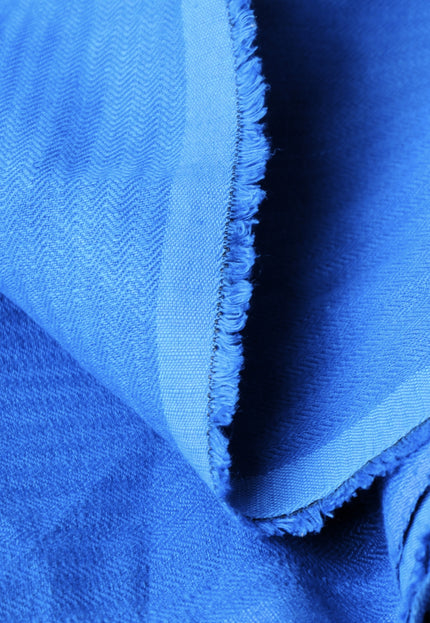 Indigo Hemp Herringbone Fabric with Black Selvedge | 54" wide | 240 GSM